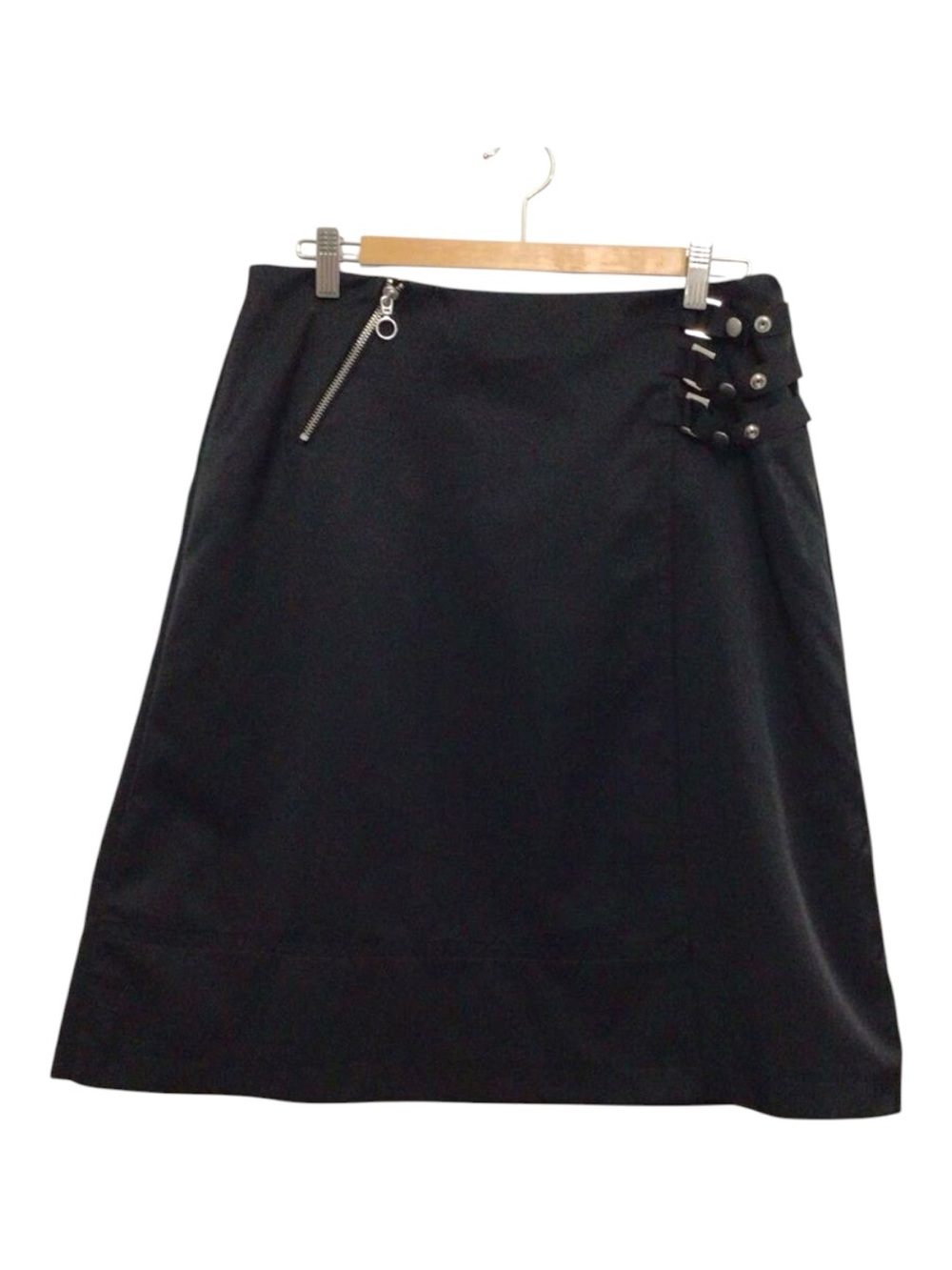 VINTAGE Steilmann black skirt Germany steampunk plus size 14 dark Academia silve